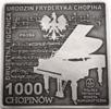 1000 chopinów / Fryderyk Chopin - PRÓBA (klipa - miedź srebrzona oksydowana)